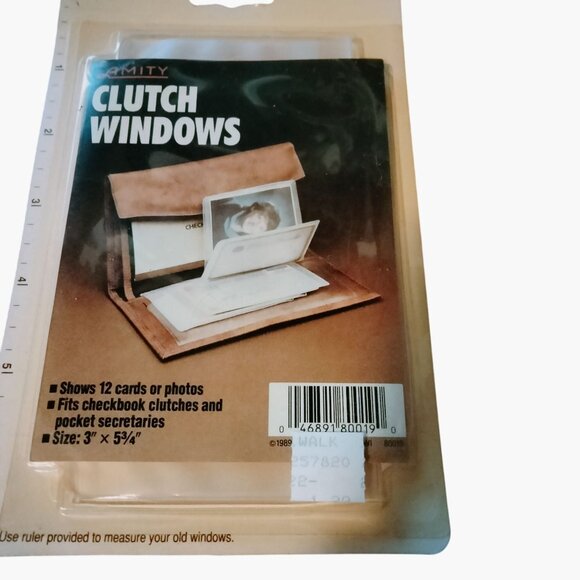 Amity Wallet Windows Insert Card Holder Photos Checkbook Clutch Vintage USA 1989 - Picture 1 of 3